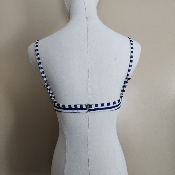 Blue/White Striped Swimsuit Top, Women's Small - Picture 4 of 13